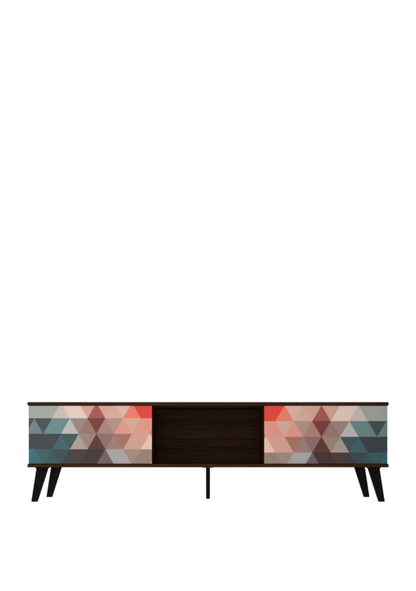 Doyers 70.87" TV Stand in Multi Color Red and Blue