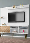 70.87 Inch White and Brown Liberty Freestanding Entertainment Center