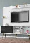 70.87 Inch White and Black Liberty Freestanding Entertainment Center