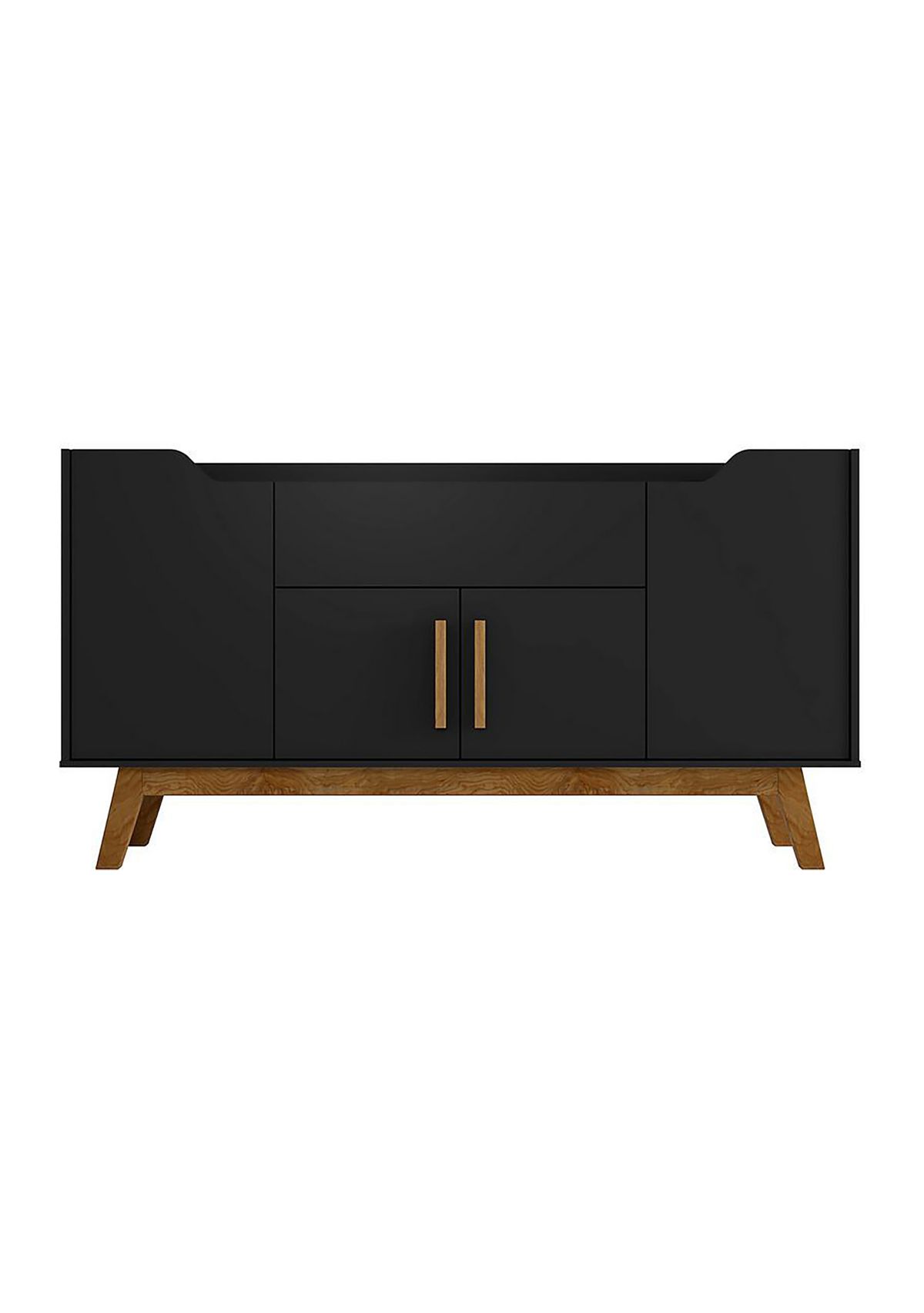 Addie 53.54" Sideboard in Matte Black and Cinnamon