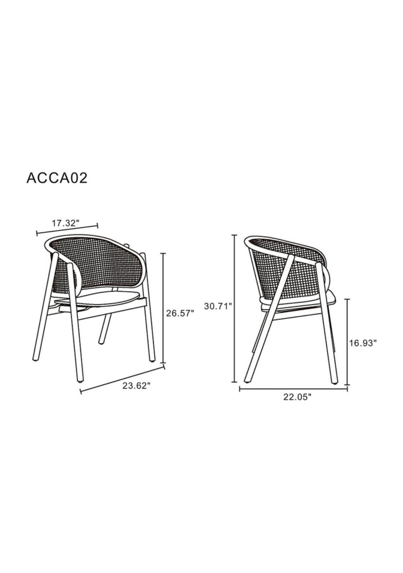 Versailles Cane Arm Chair - Set of 2