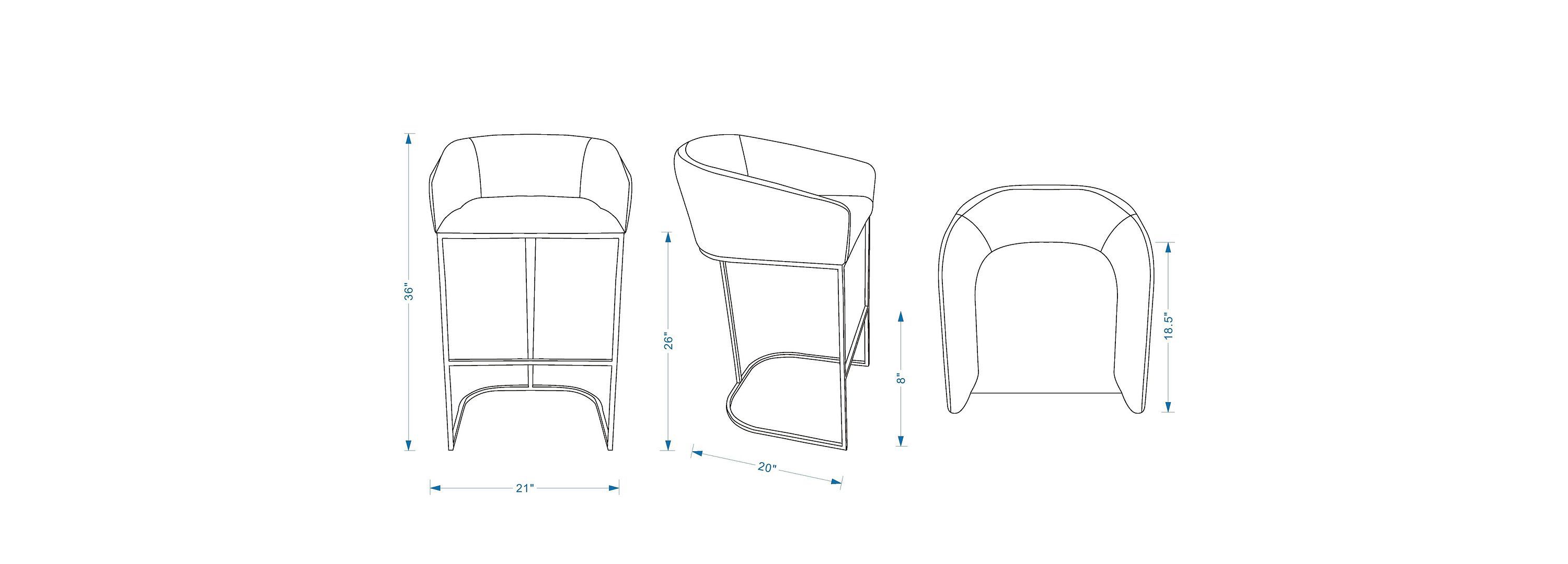 Louvre Counter Stool- Set of 2