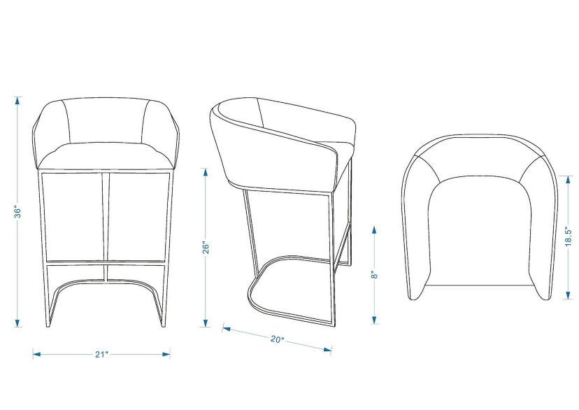 Louvre Counter Stool- Set of 2