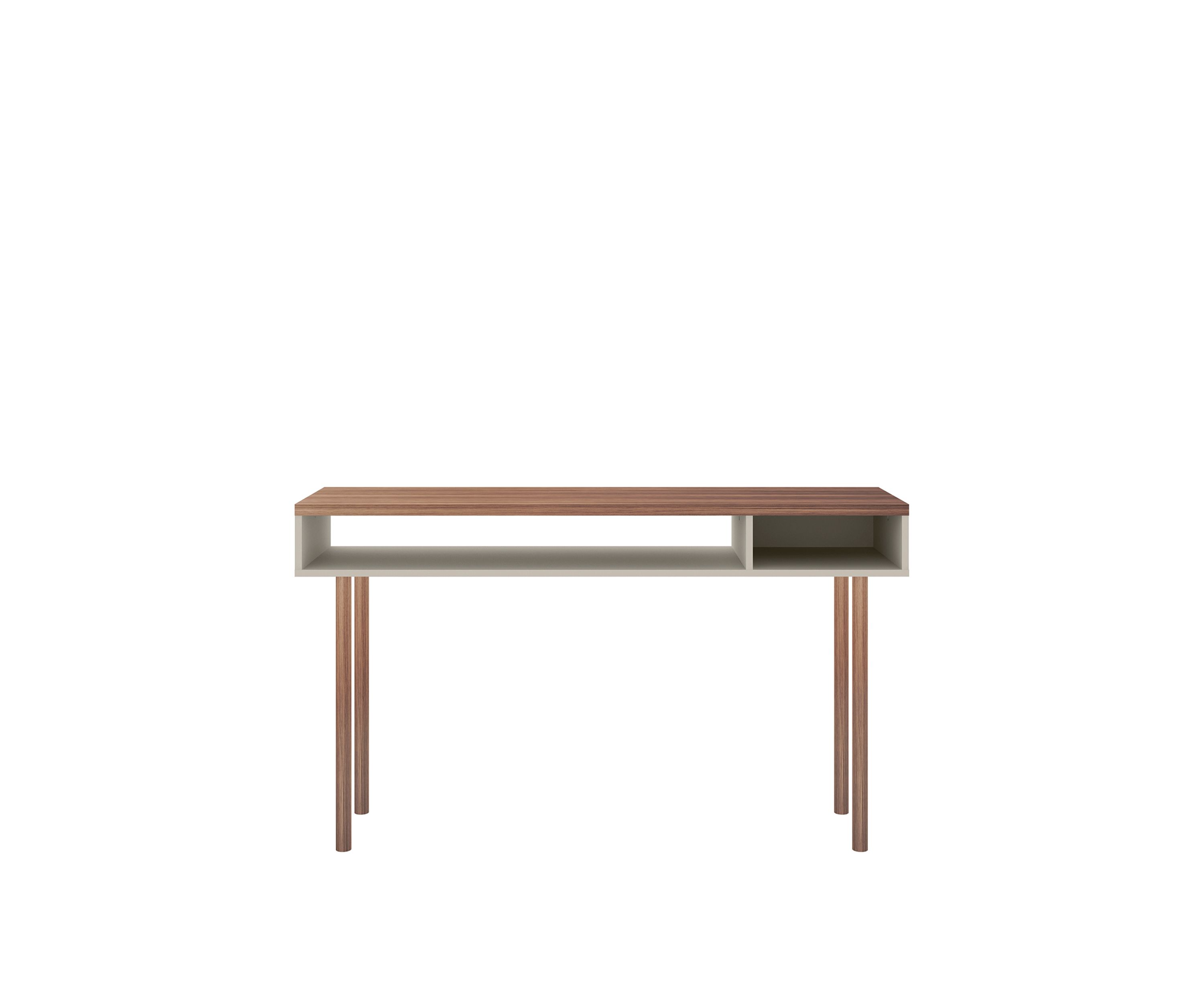 Windsor 47.24" Console Accent Table in Off White and Nature