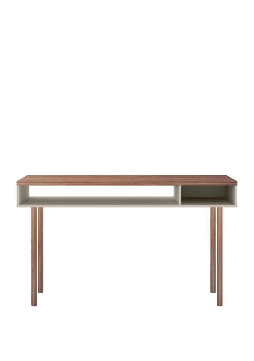Windsor 47.24" Console Accent Table in Off White and Nature