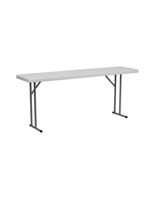 White for sale online Flash Furniture RB-1896-GG 8ft Folding Training Table 