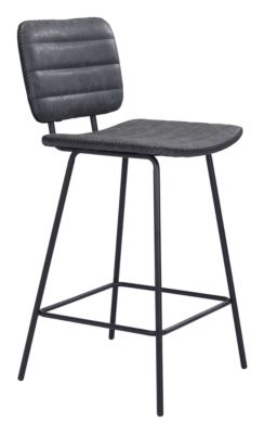 Zuo Modern Boston Counter Chair (Set of 2), Black -  0842896154067