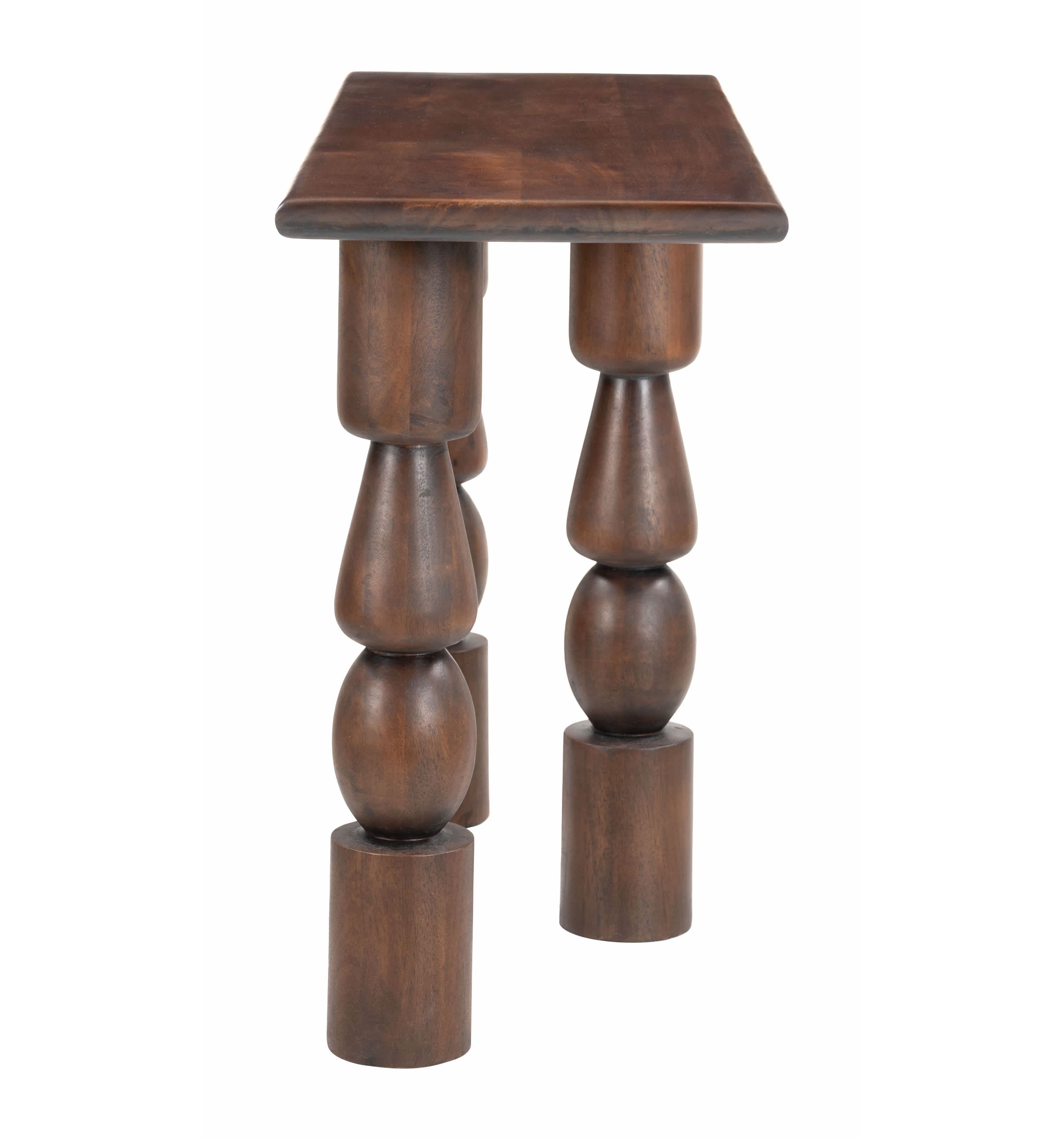 Split Console Table Brown