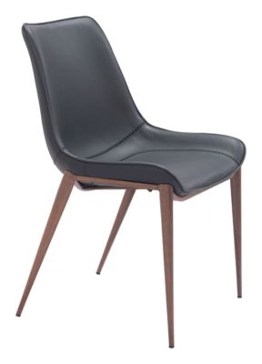 Zuo Modern Magnus Dining Chair (Set of 2) Black & Walnut