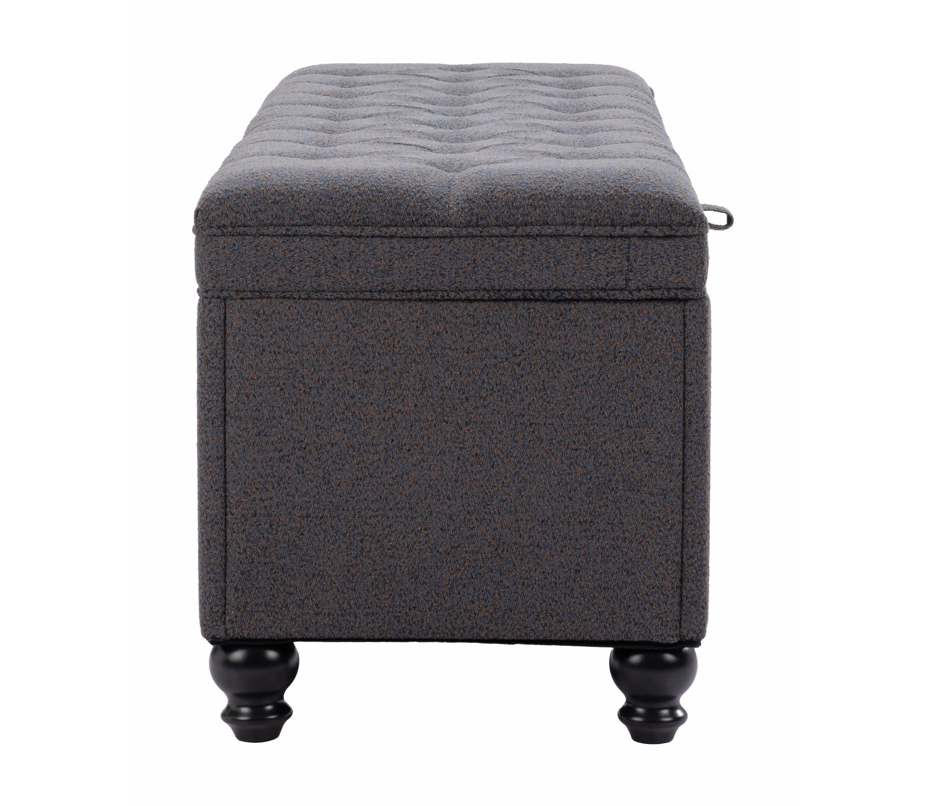 Halifax Storage Bench Gravel Gray