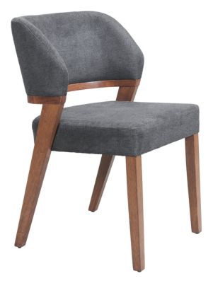 Zuo Modern Sunobu Dining Chair (Set of 2) Azure Gray & Walnut