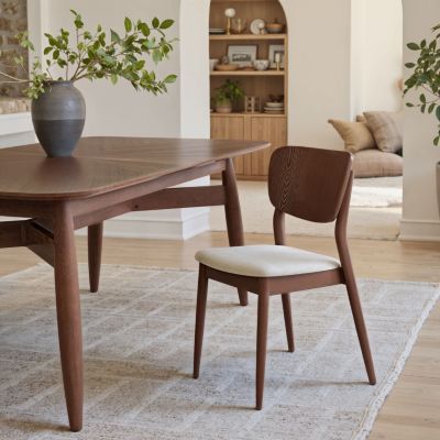 Zuo Modern Kellua Dining Chair (Set of 2) Beige & Walnut
