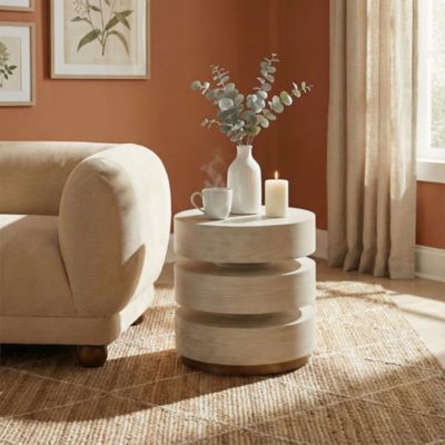 Zuo Modern Laha Side Table Oak White