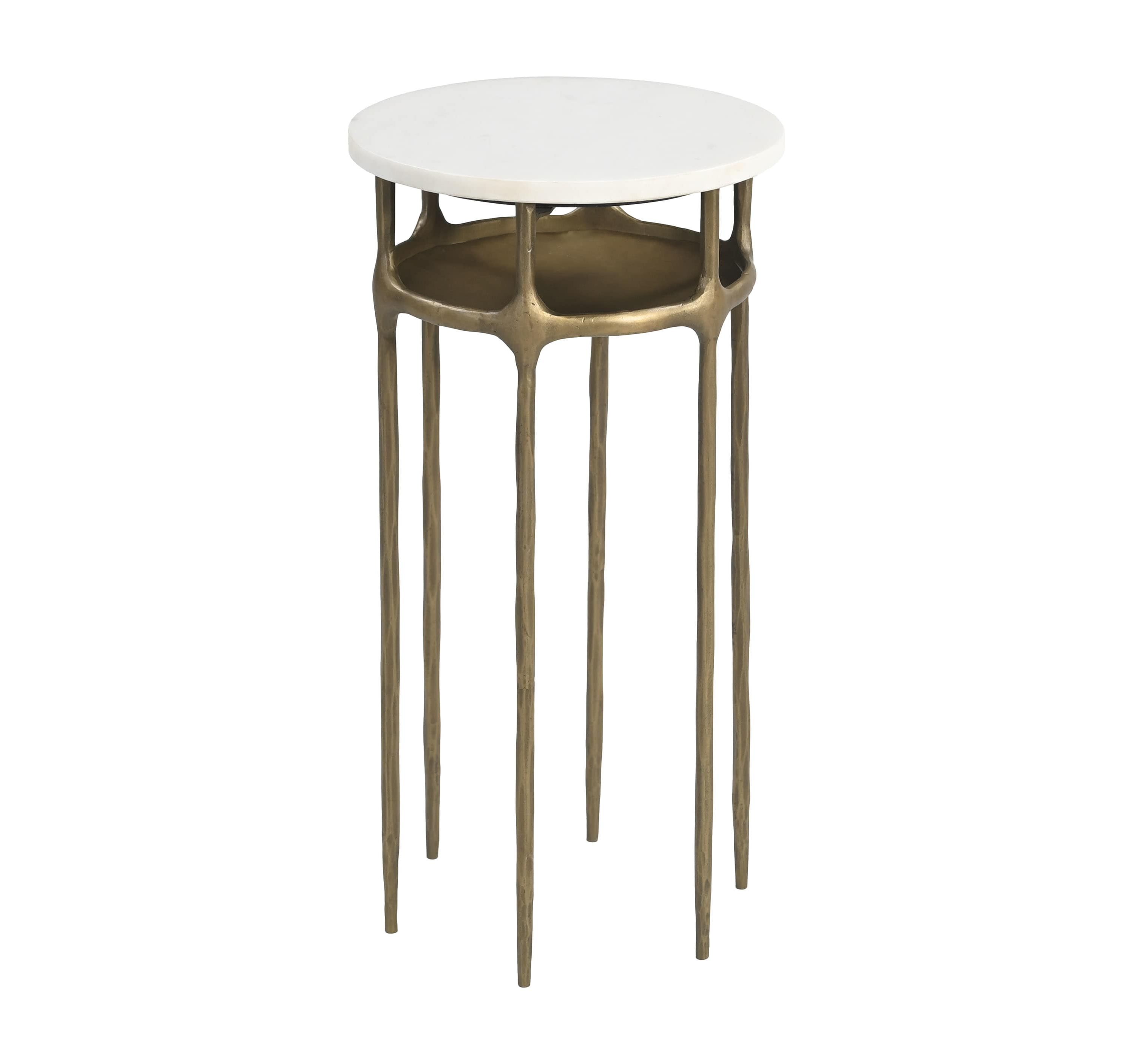 Bild Side Table White & Brass
