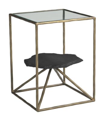 Zuo Modern Ranol Side Table Brass