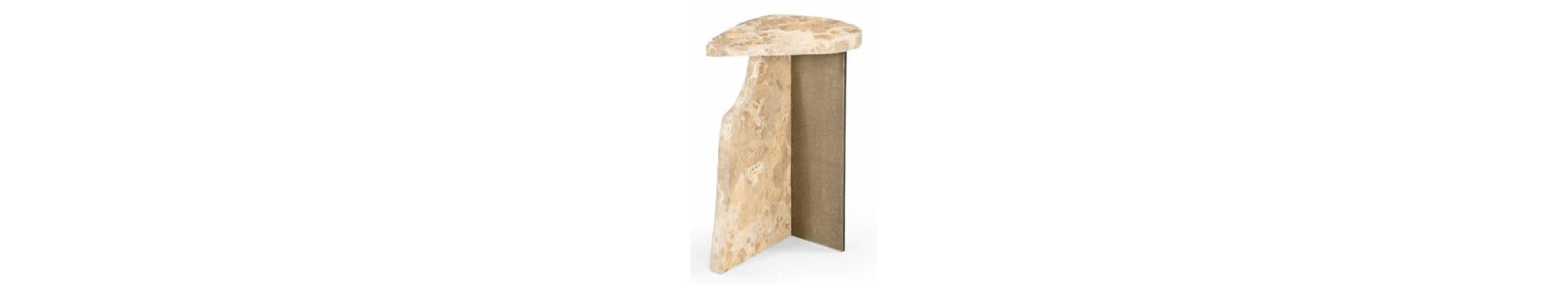 Surya Side Table Beige