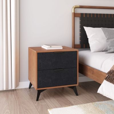 Zuo Modern Zarif Nightstand Black & Walnut