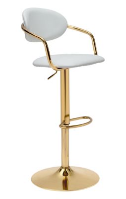 Zuo Modern Gusto Bar Chair, White -  0842896148967