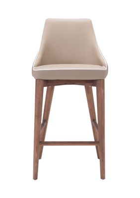 Zuo Modern Moor Counter Chair - Set of 2, Beige -  0842896104994