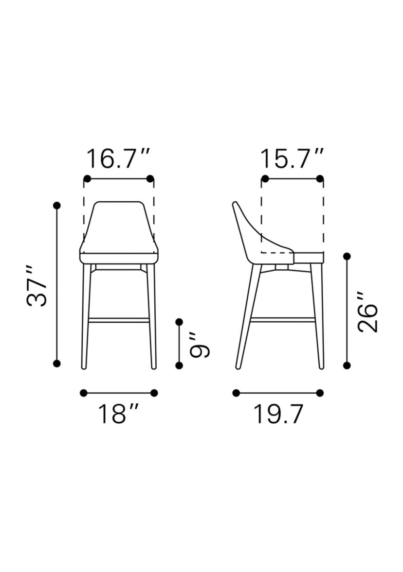 Moor Counter Chair - Set of 2