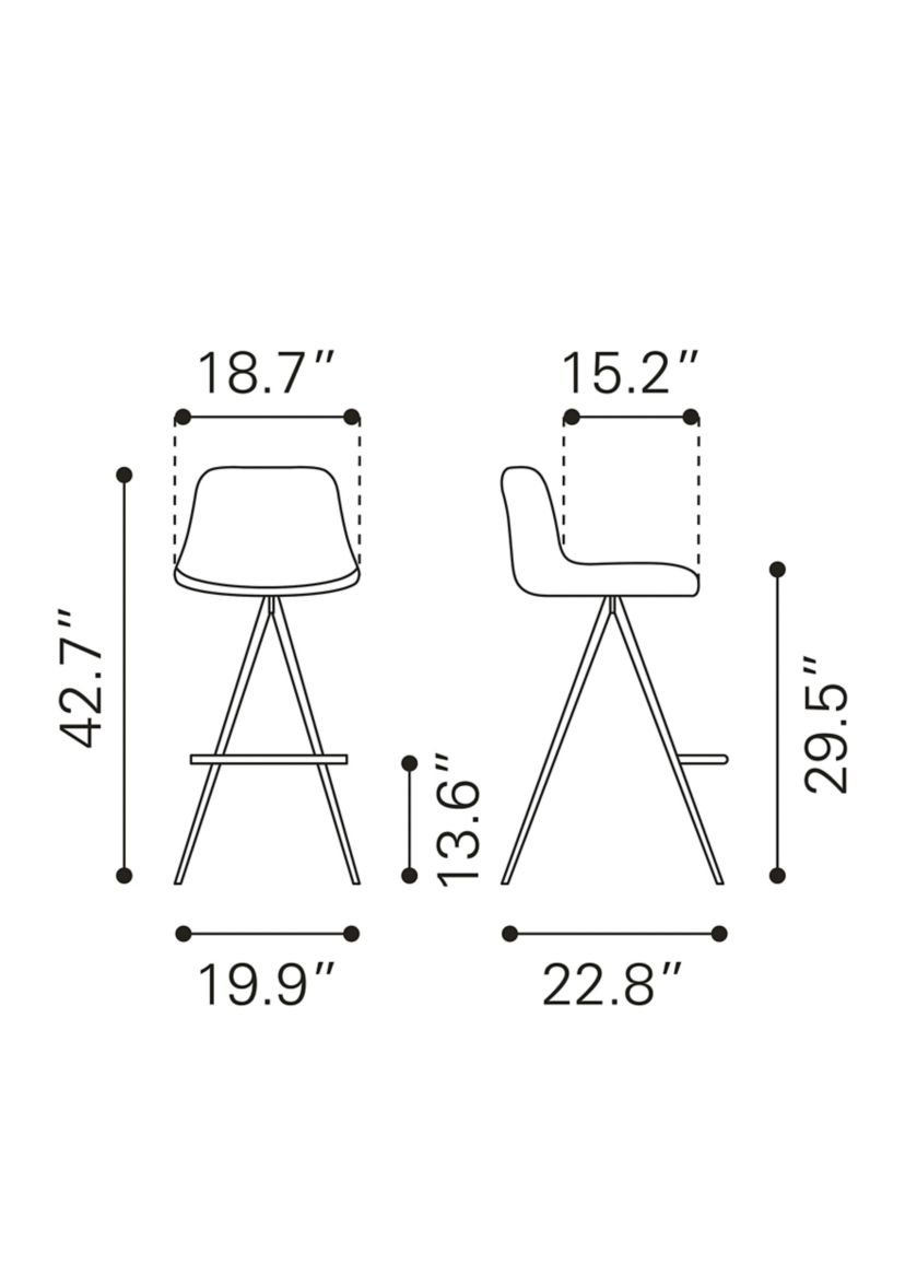 Aki Bar Chair - Set of 2
