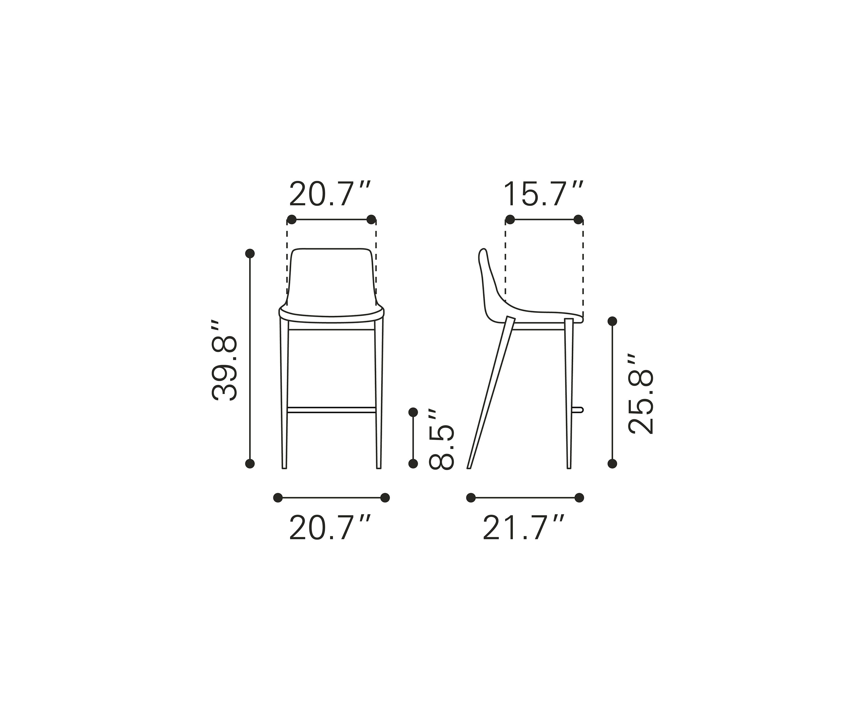 Magnus Counter Chair - Set of 2