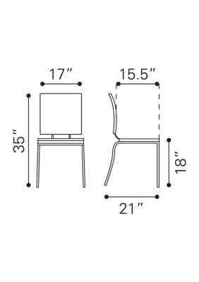Criss Cross Dining Chair - Set of 4
