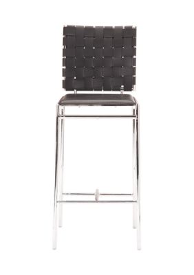 Zuo Modern Criss Cross Counter Chair - Set of 2, Black -  0811938018926