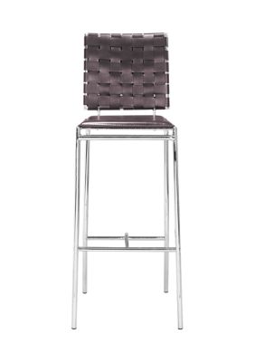 Zuo Modern Criss Cross Bar Chair - Set of 2, Brown -  0811938012665