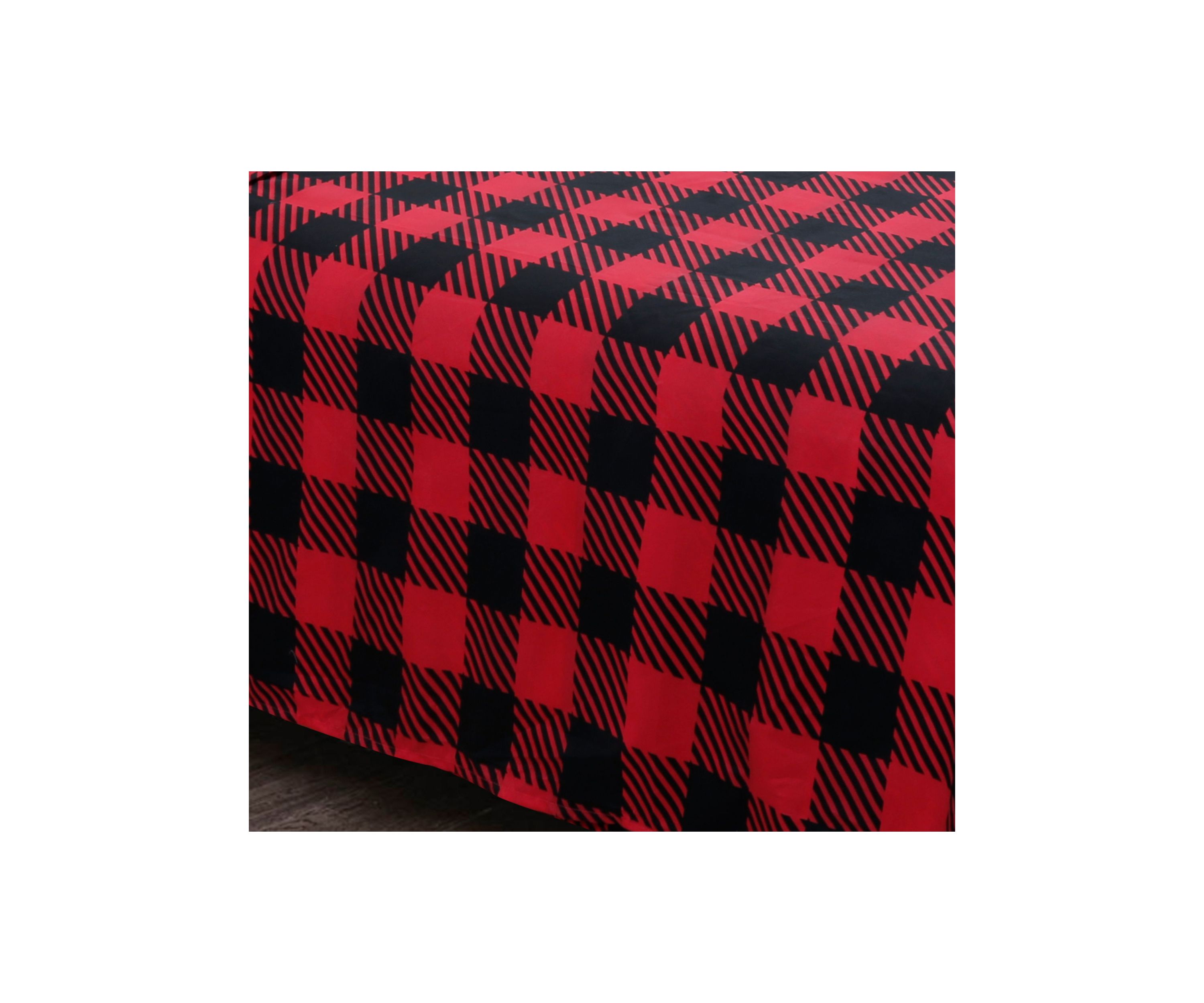 Ellory White and Black Plaid Sheet Set King