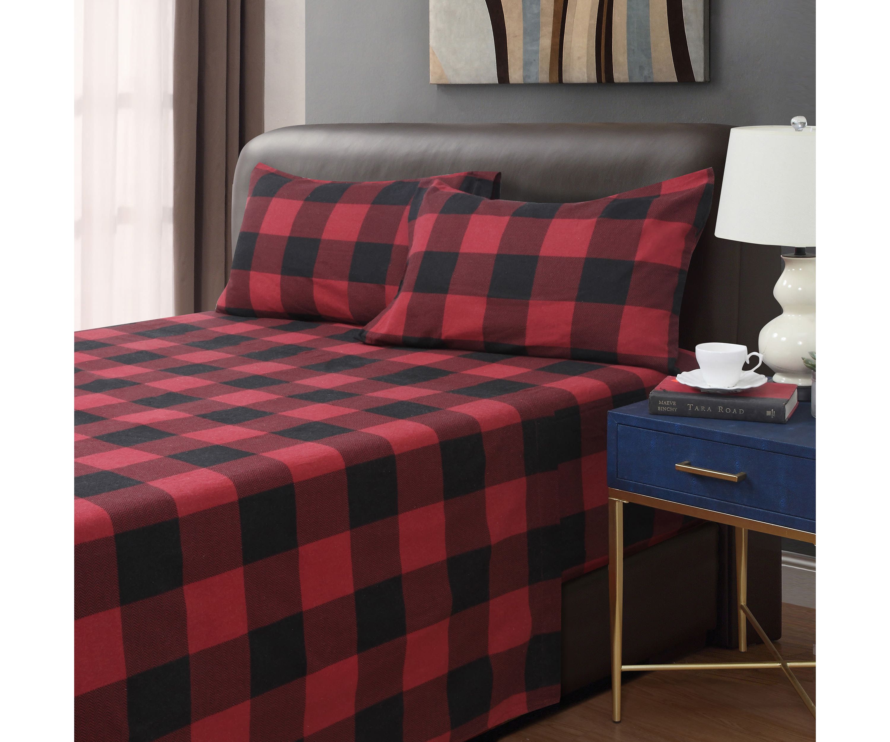 Buffalo Plaid 4-Piece Flannel Sheet Set