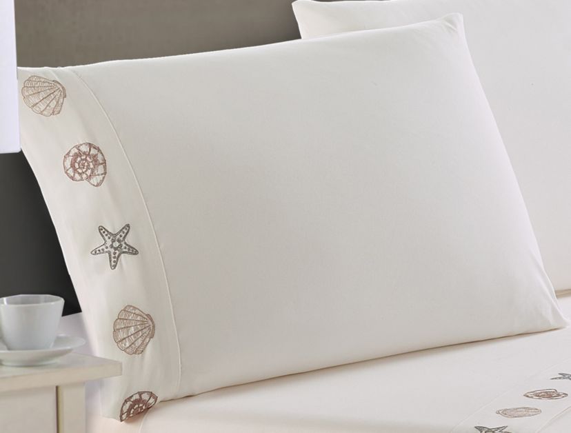 Gold & Silver Embroidered Pillowcase Pair