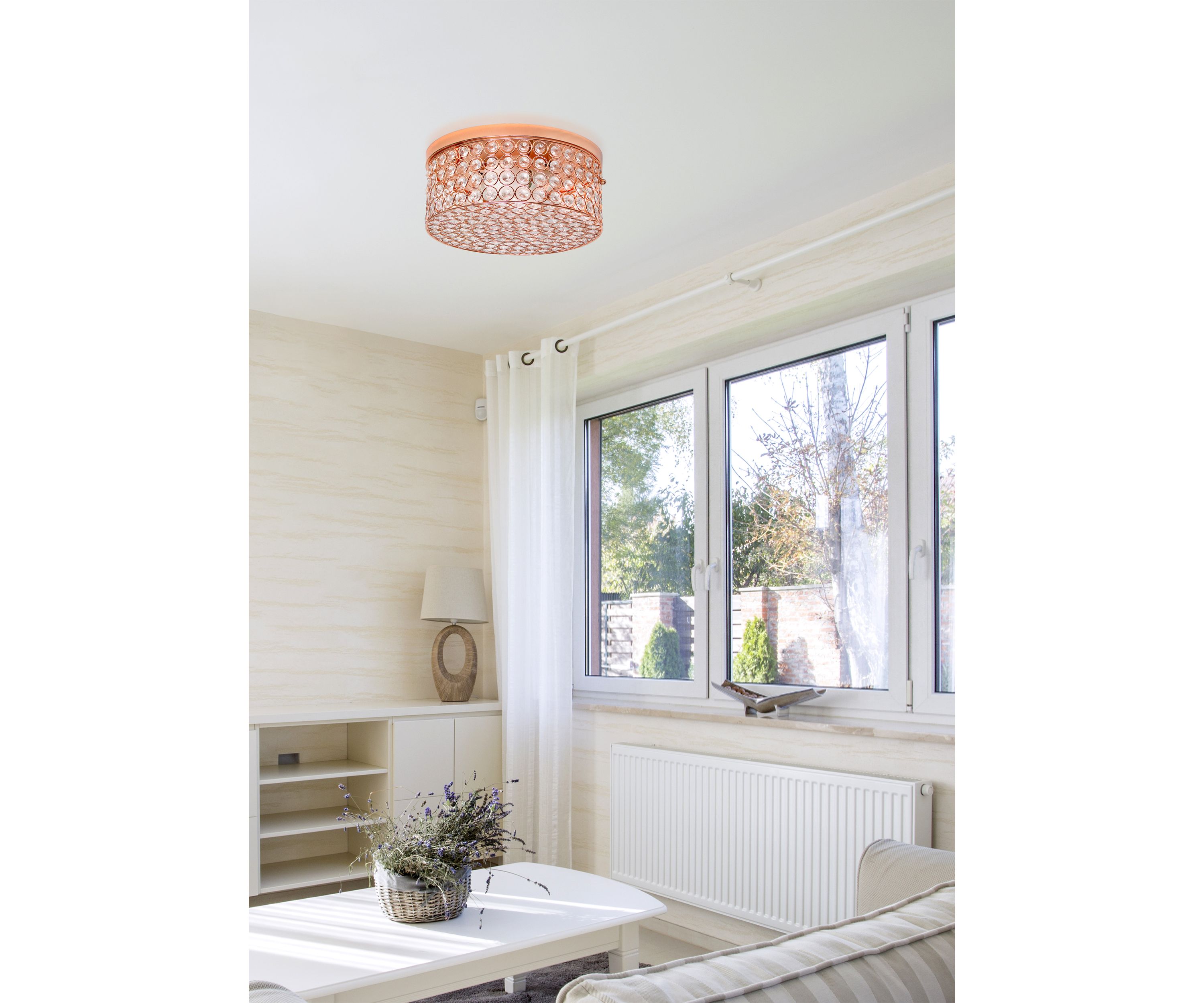Elipse Crystal Round Flushmount