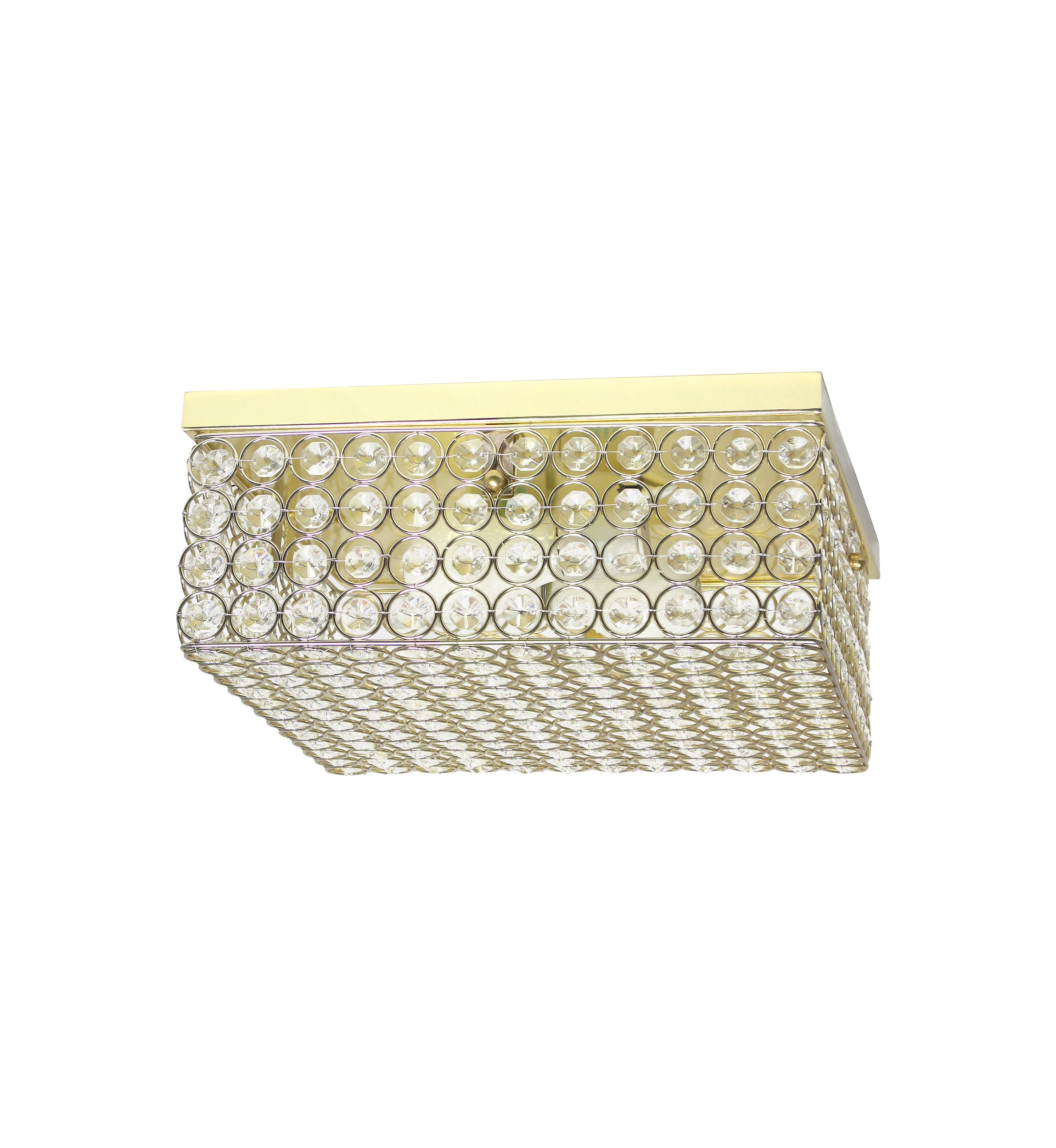 Elipse Crystal Square Flushmount