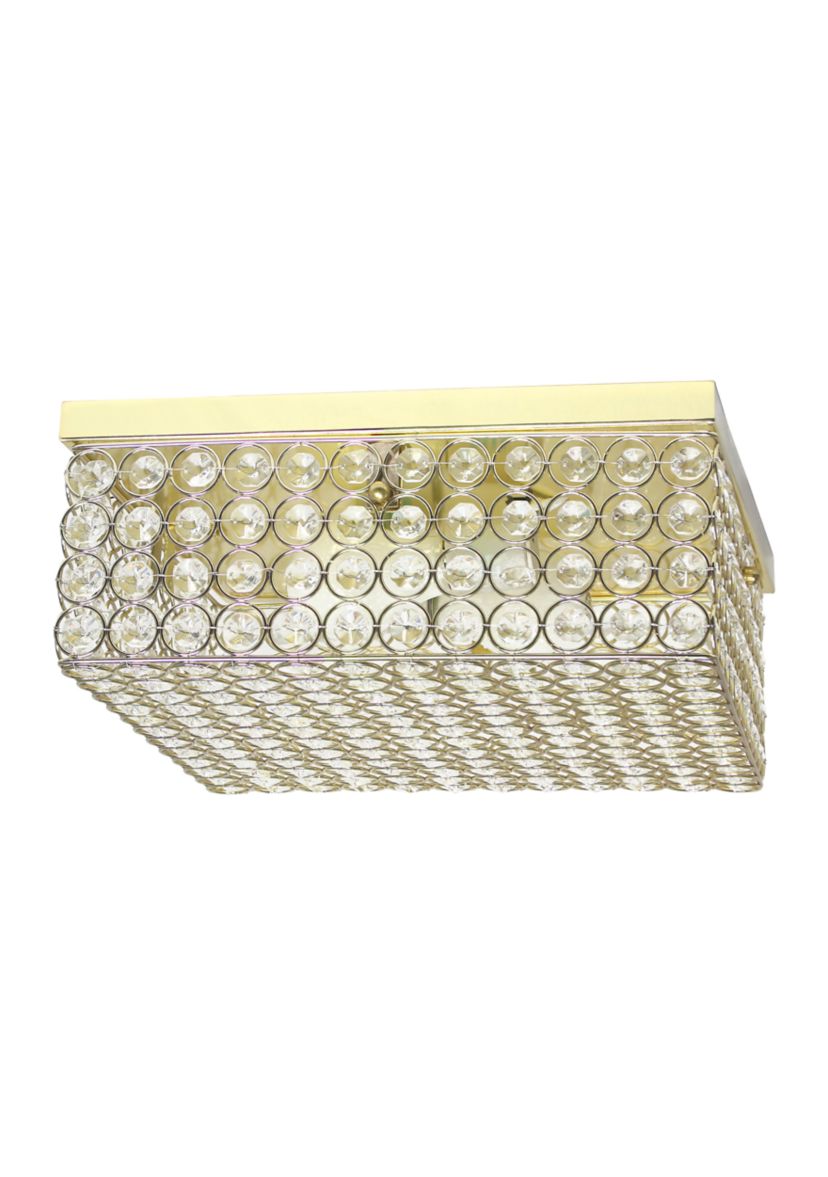 Elipse Crystal Square Flushmount