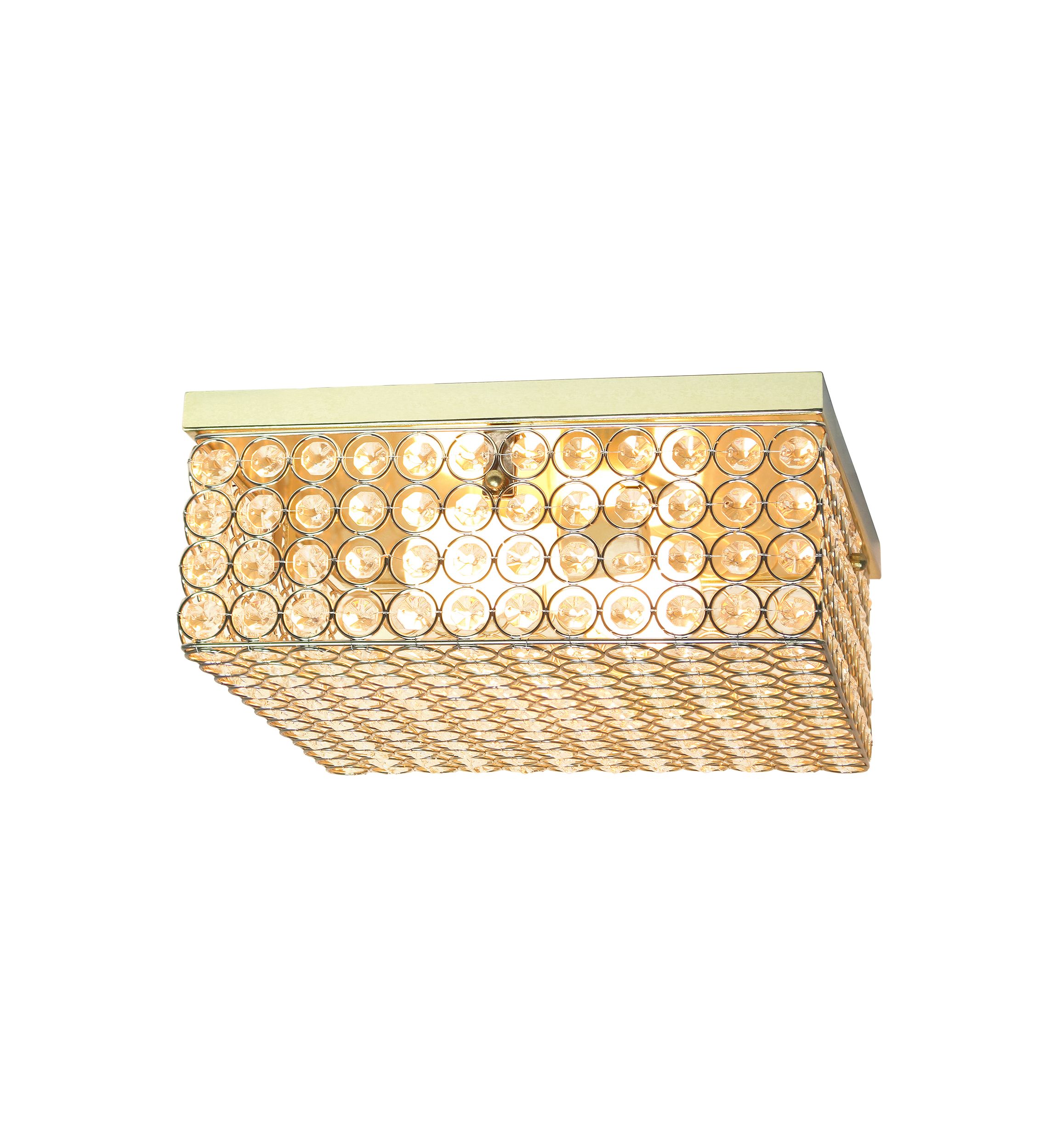 Elipse Crystal Square Flushmount