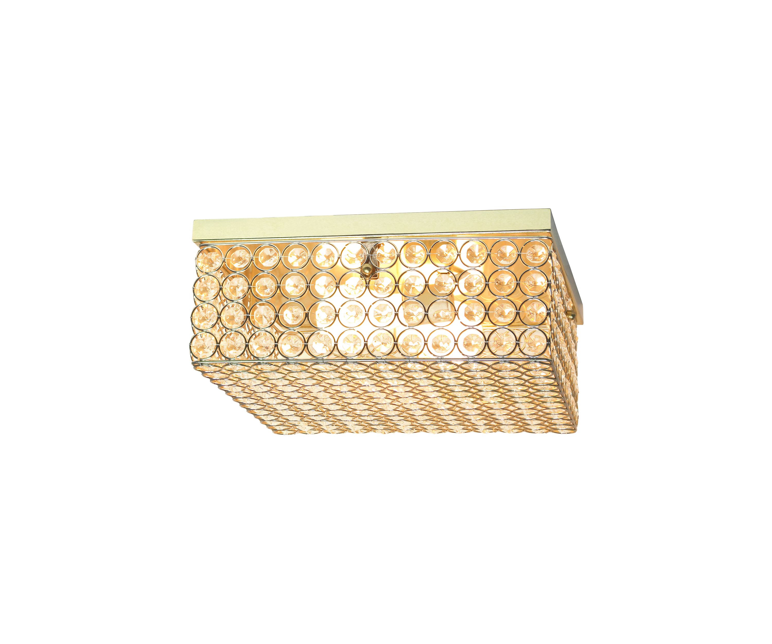 Elipse Crystal Square Flushmount