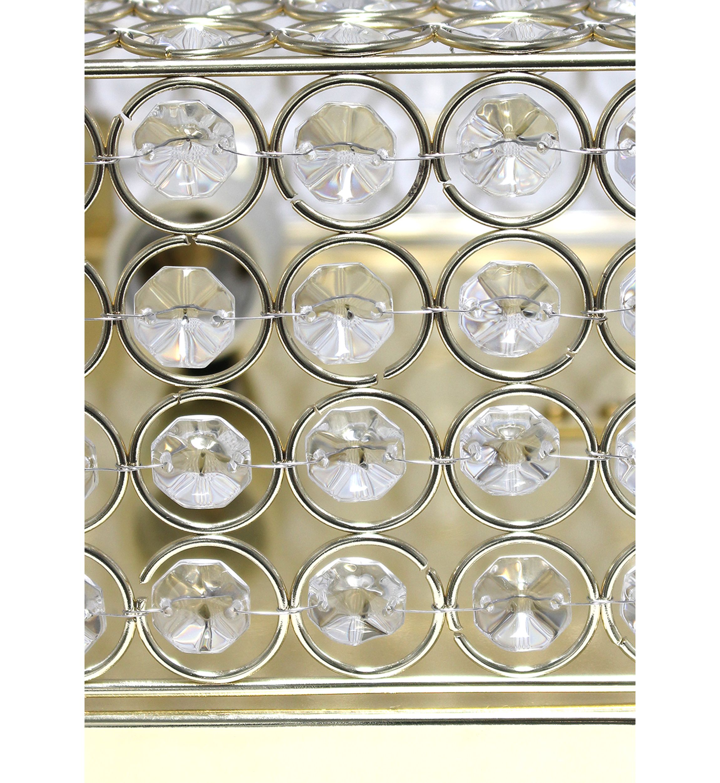 Elipse Crystal Square Flushmount