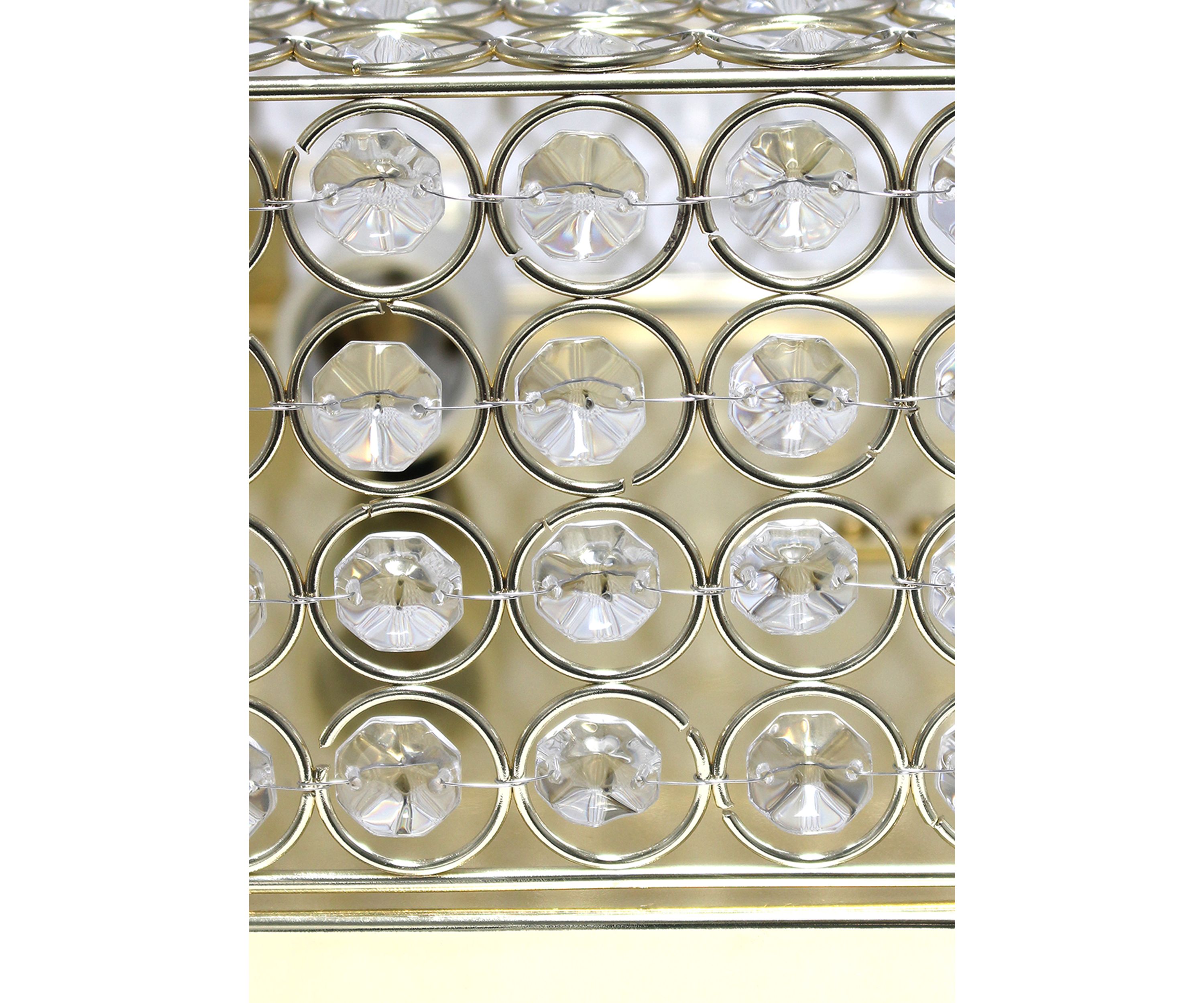 Elipse Crystal Square Flushmount