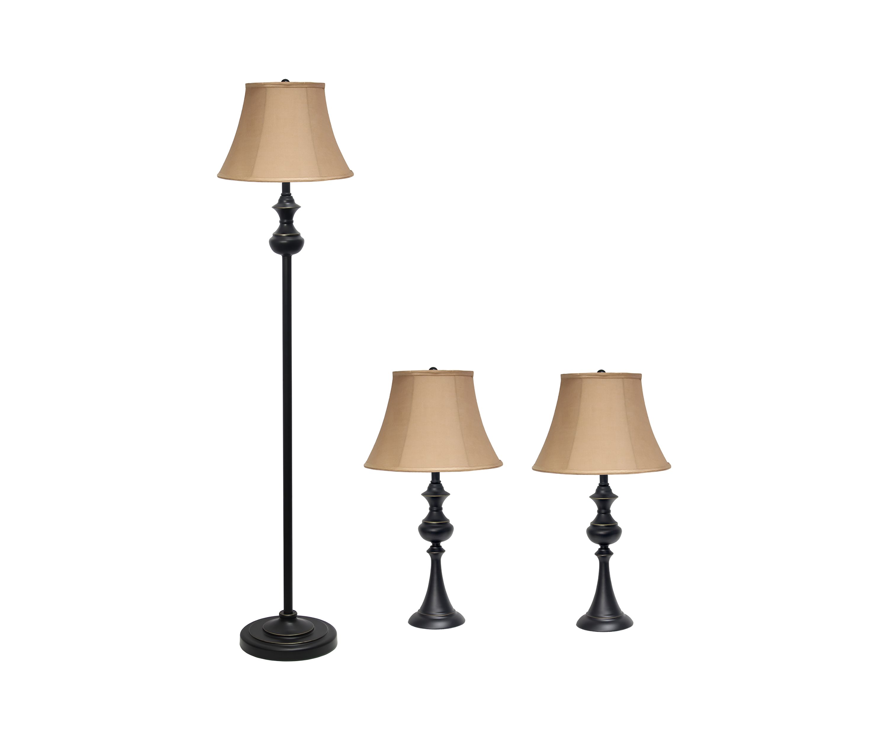 Traditionally Crafted 3 Pack Lamp Set