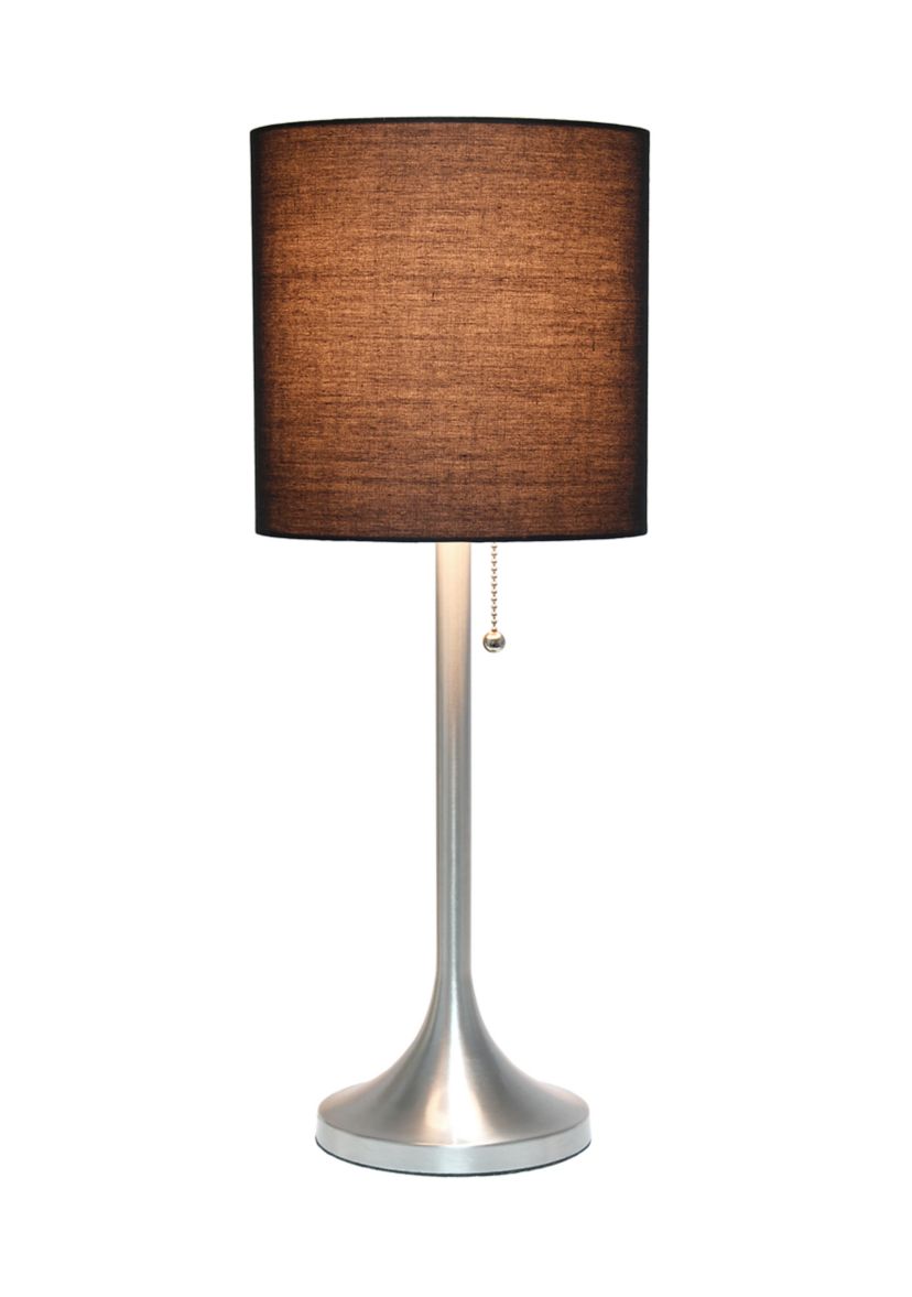 Tapered Table Lamp with Fabric Drum Shade