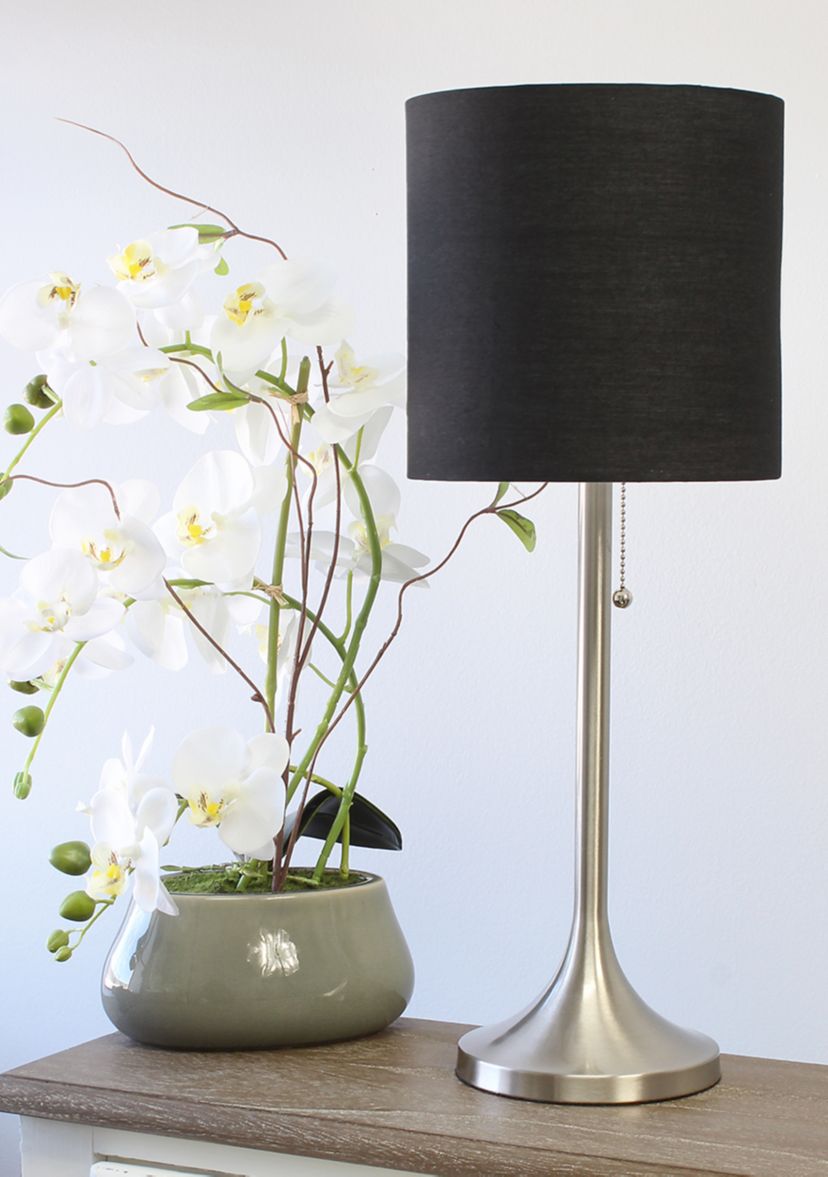 Tapered Table Lamp with Fabric Drum Shade