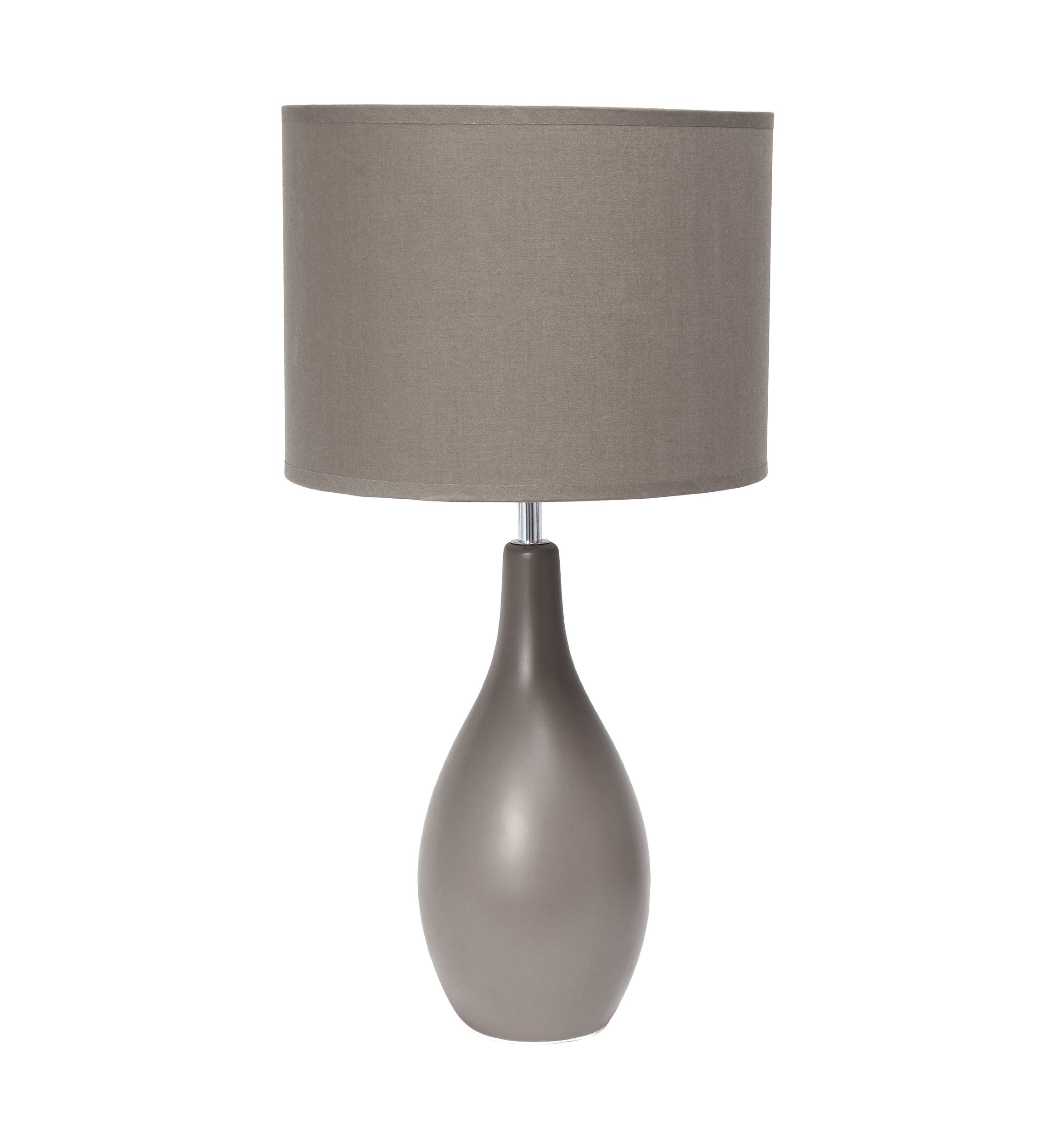Oval Bowling Pin Base Ceramic Table Lamp