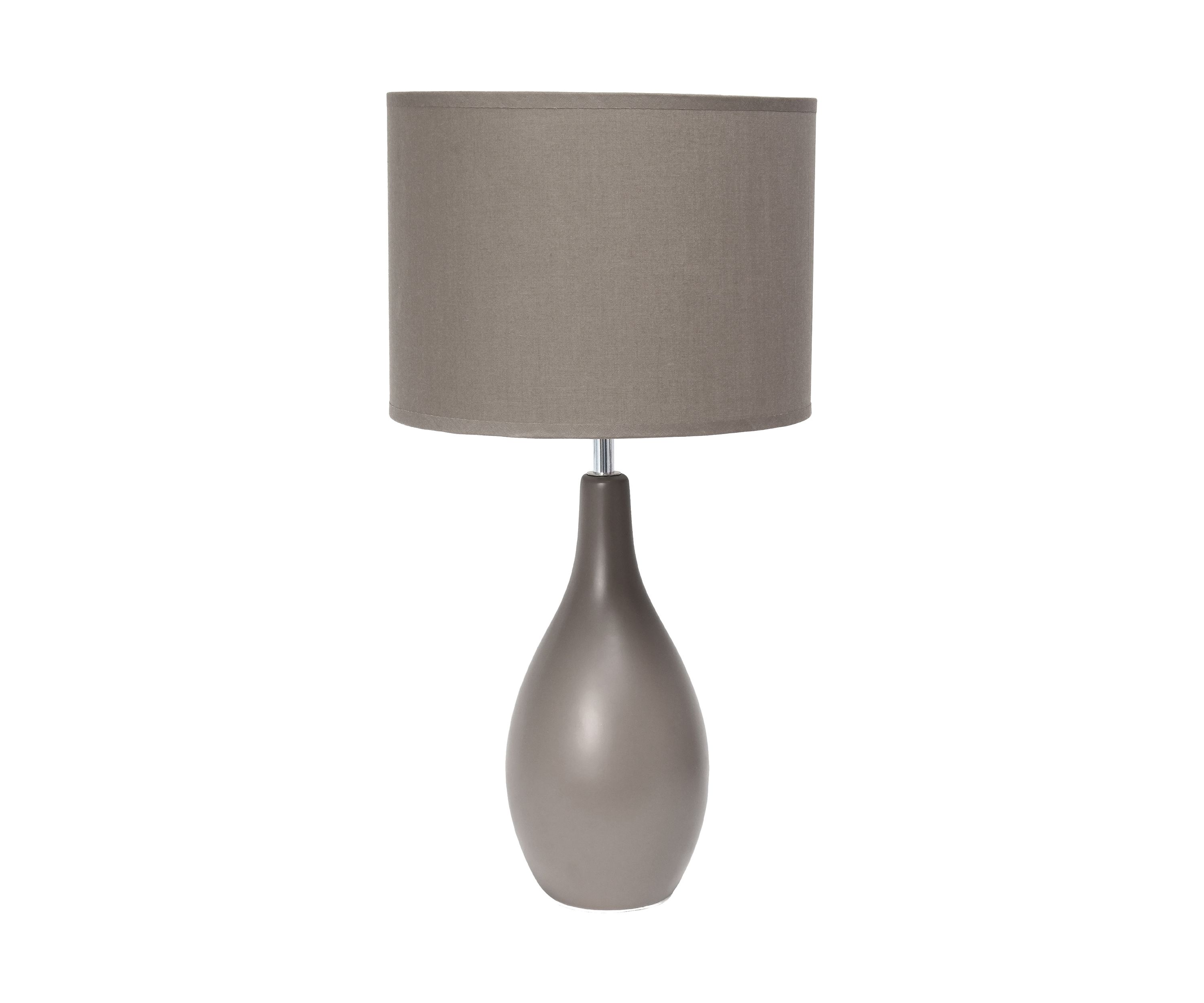 Oval Bowling Pin Base Ceramic Table Lamp