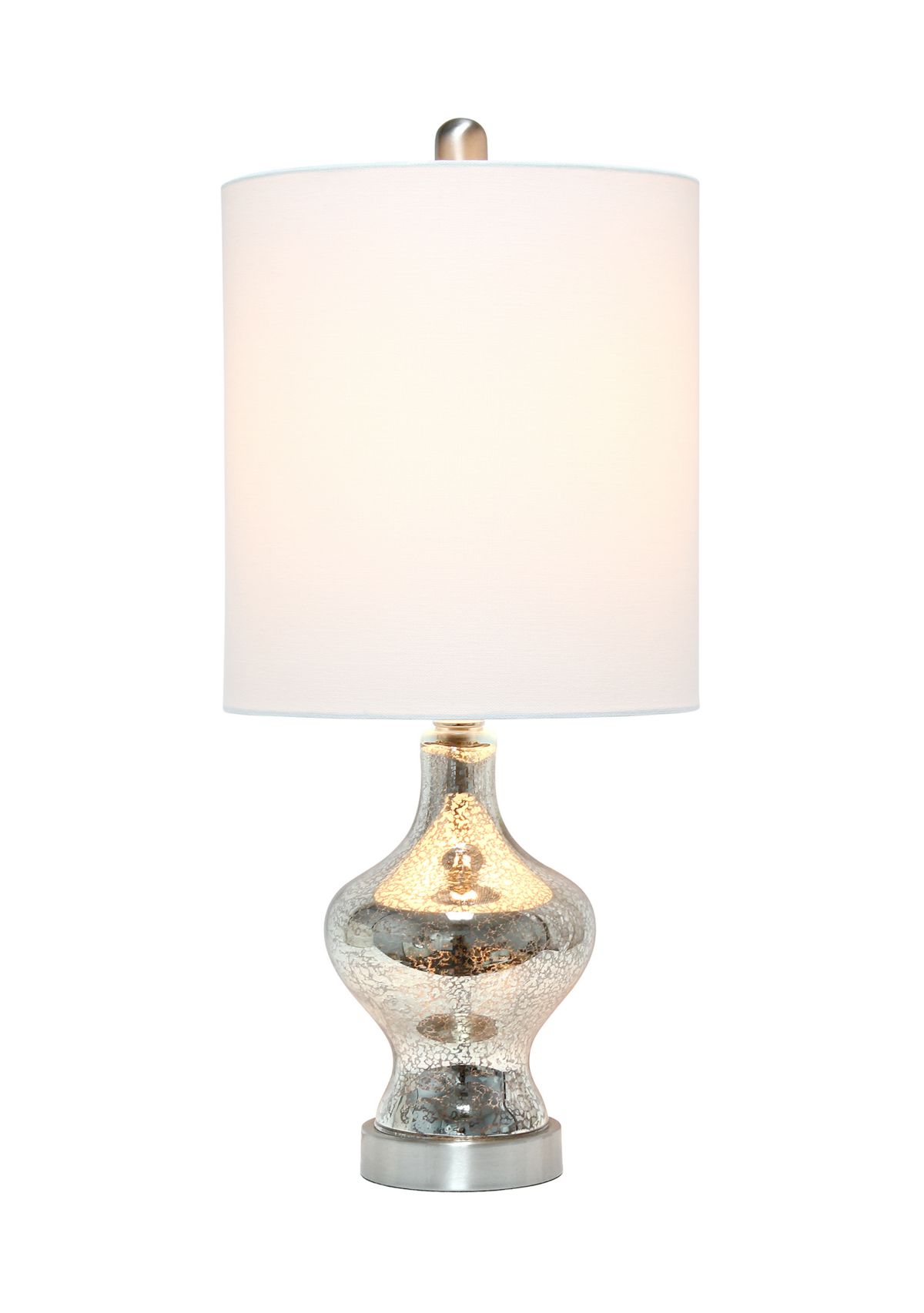 Paseo Table Lamp with White Fabric Shade
