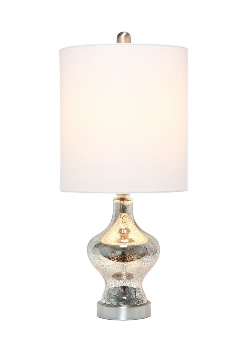 Paseo Table Lamp with White Fabric Shade