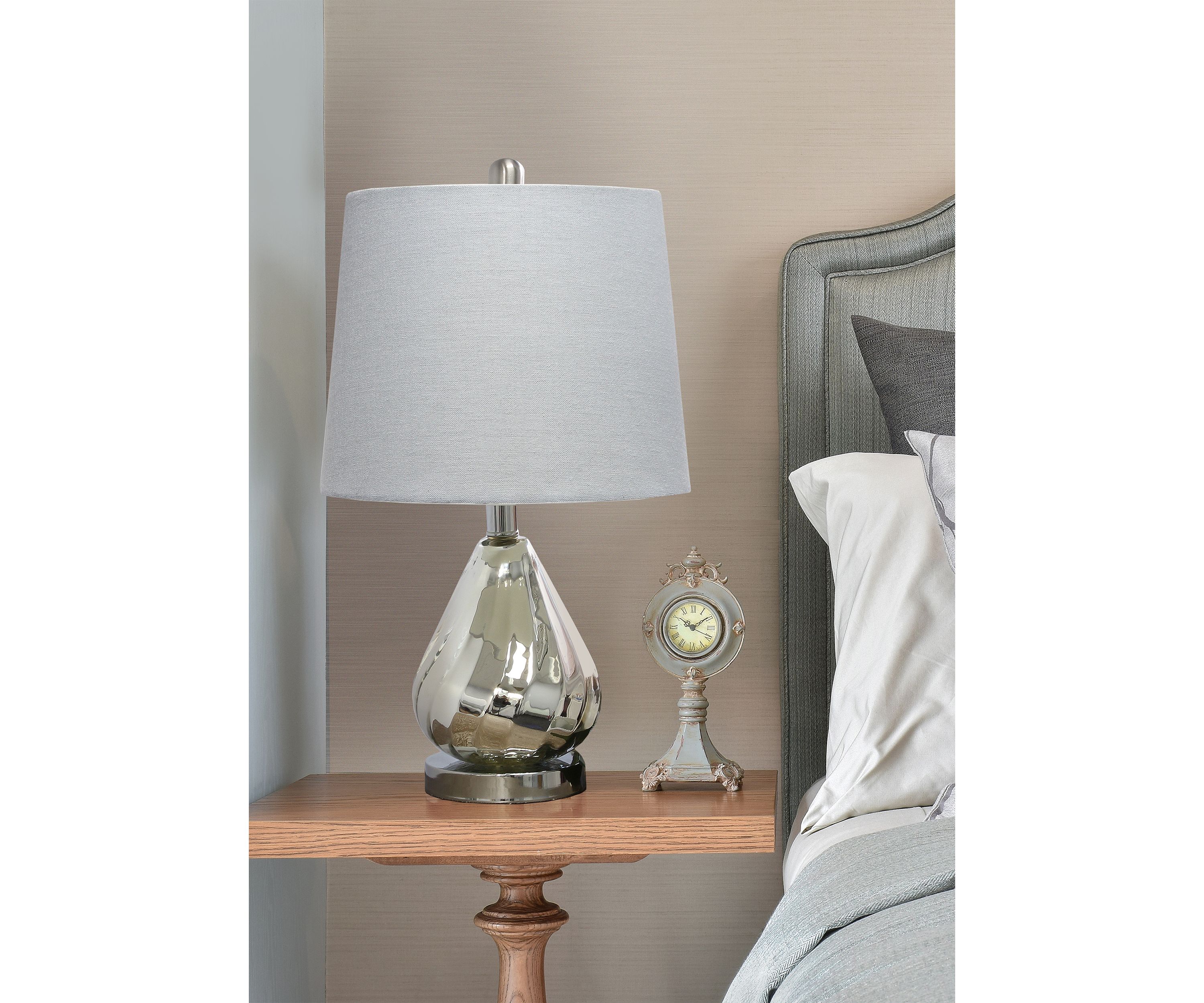 Kissy Pear Table Lamp with Fabric Shade