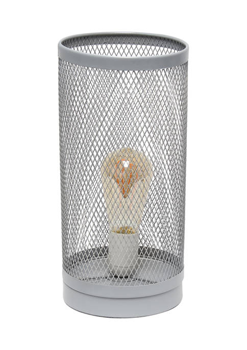 Mesh Cylindrical Steel Table Lamp