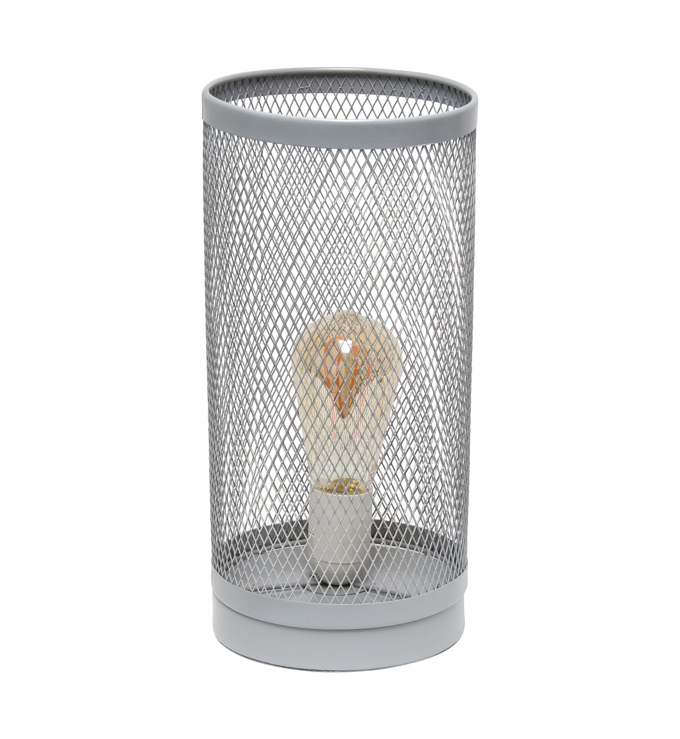 Mesh Cylindrical Steel Table Lamp