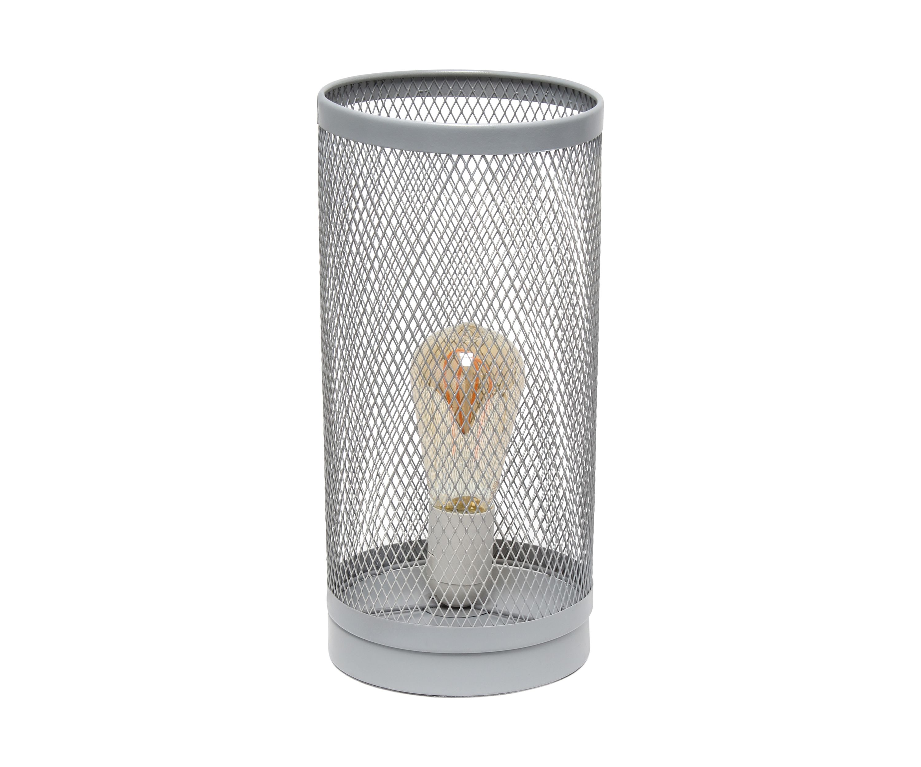 Mesh Cylindrical Steel Table Lamp